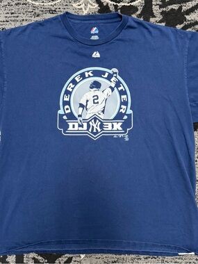 Majestic Navy Blue Derek Jeter Graphic Tee